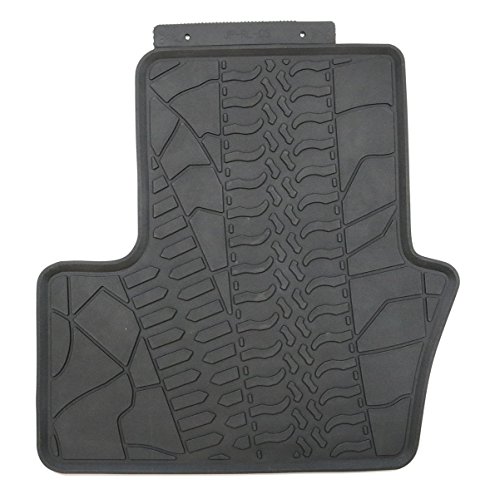 TMB Motorsports Black Rubber All Weather Floor Mats for 2007-2016 Jeep Compass - Thumbnail 3