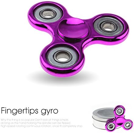 WeFidget's Original EDC Spinner Fidget Toys Fidget Spinners Relieves ADHD Anxiety Boredom (X PURPLE)