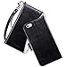ULAK iPhone 6s Case,iPhone 6 Case, Premium PU Leather Wallet 6S Case with Kickstand Card Holder ID Slot and Hand Strap Shockproof Cover for Women for Apple iPhone 6s/6 4.7, Black