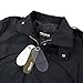 Zicac Men's Casual Fashion Military Zip Button Cotton Jacket Coat (US:L(Asian Tag 3XL),Black)