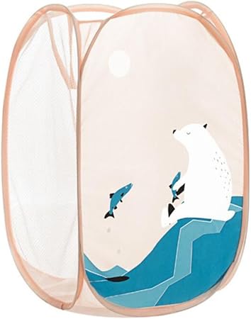 Pop-Up-Wäschekorb mit niedlichem Tiermotiv, faltbar, Wäschesammler aus