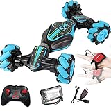 Lesgos Remote Control Stunt Toy Car, 2.4G Gesture Sensing Remote Control Stunt Car with Four-Wheel Drive, Off-Road & Sports Status, 45 Minutes Standby Suitable for Any Terrain, Children Gift