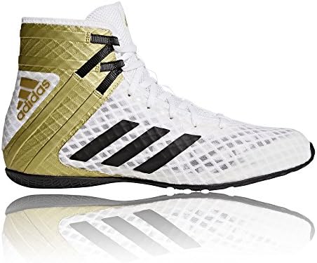 white and gold adidas wrestling shoes
