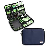 Bubm Universal Cable Organizer Electronics Accessories Case USB Drive Shuttle/ Healthcare & Grooming Kit (Dis Royal Blue- Medium)