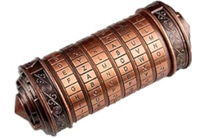 M-Aimee Da Vinci Code Mini Cryptex Lock Anniversary Valentine's Day Romantic Birthday Gifts for Her (Red Bronze)