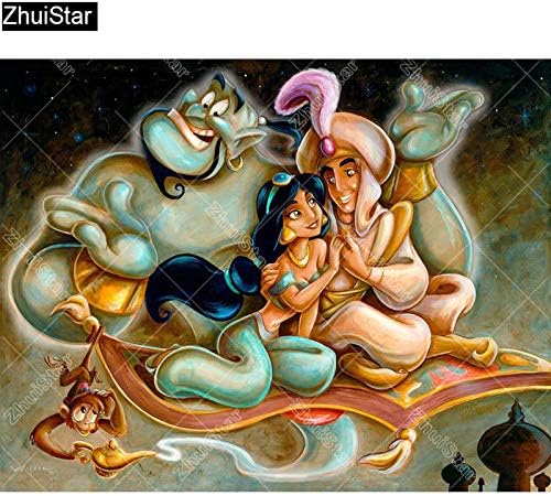 Agreey Full Square Drill 5D DIY Diamond Painting"Aladdin'S Lamp" 3D Embroidery Cross Stitch Rhinestone Mosaic Decor Y2,50X60Cm