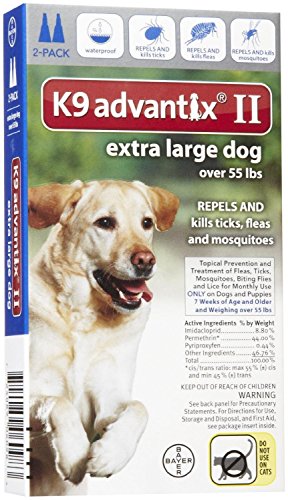 Extra Large Dogs Over Over 55Lb, K9 Advantix Ii Topical Flea & Tick Treatment