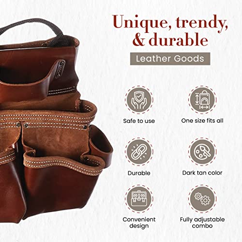 Hammer Holder Stylish And Functional: TOURBON Leather Tool Holder
