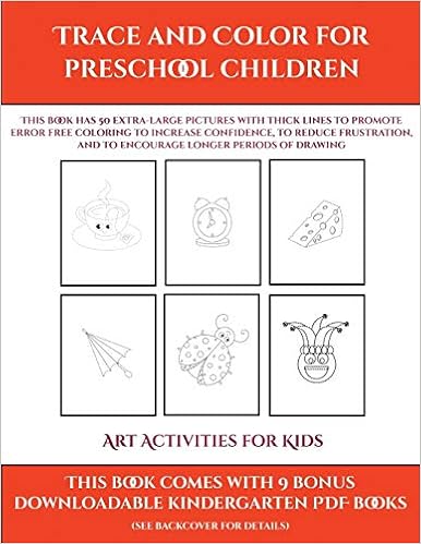 art activities for kids trace and color for preschool children this book has 50 extra large pictures with thick lines to promote error free to encourage longer periods of drawing 9 manning