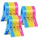 IPOW 12 Pack Updated Towel Clips Plastic Jumbo Size,4 Fun Bright Colors for Beach Chairs or Pool Lounges,Heavy Duty Clips to Keep Your Towels,Clothes,Quilt,Blanket from Blowing Away or Sliding Down