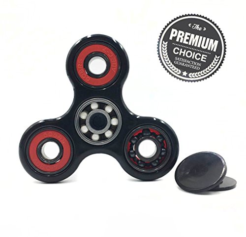 Spinner Fidget Toy Hand Stress Relief ADHD Spinning Anxiety Kids Adults Sensory EDC Hybrid Ceramic Bearing Spin 2 Minutes+ Boredom Reducer