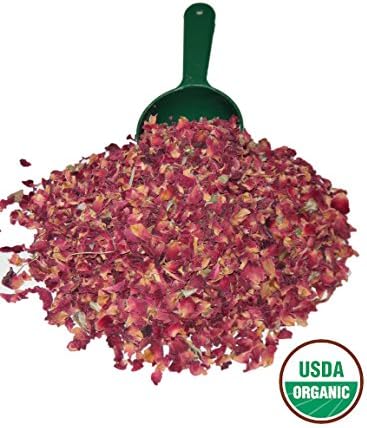 Alive Herbals Premium Food/Culinary Grade A- Dried Red Rose Buds And Petals Organic 16 OZ