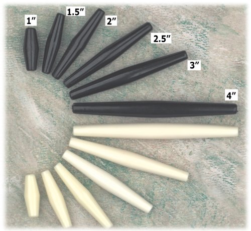 1" (one inch) HAIR PIPE CHOKER BEADS WHITE HAIRPIPE Simulated Bone Plastic pack of 50