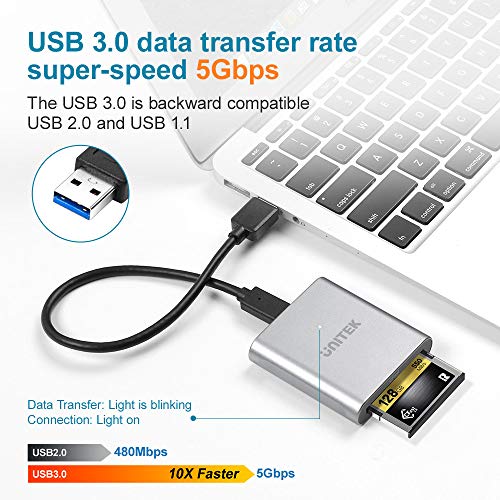 image for CFast Card Reader, Unitek USB 3.0 USB C CFast 2.0 Card Reader, Portabl