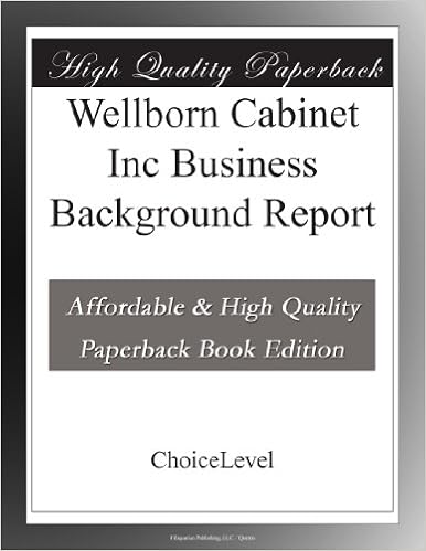 Amazon In Buy Wellborn Cabinet Inc Business Background Report