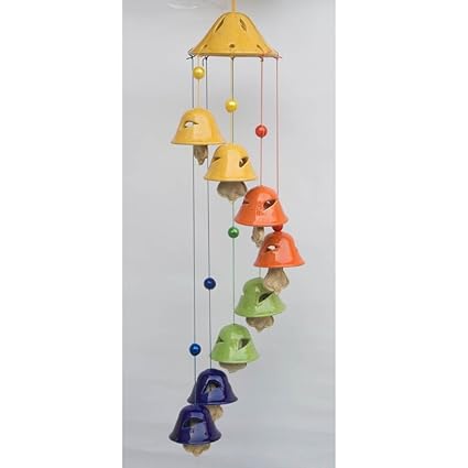 Lasaki Melodious Sound Ceramic Bell Wind Chimes (Multi)
