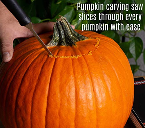 Pumpkin Carving Kit - Pumpkin Carving Tools - 10 Stencils - Stainless Steel