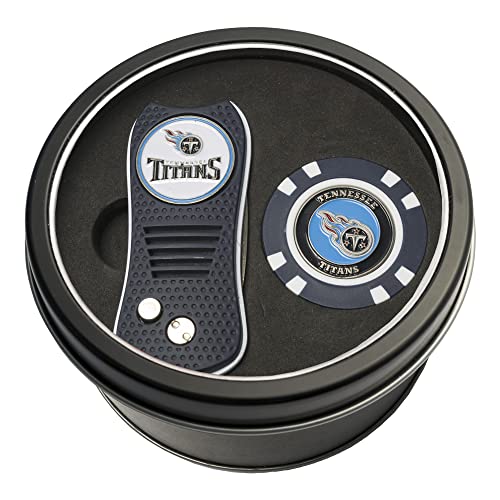 Team Golf NFL Gift Set Switchblade Divot Tool & Chip, Includes 2 Double-Sided Enamel Ball Markers, Patented Design, Less Damage to Greens, Switchblade Mechanism