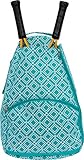LISH Advantage Tennis Racket Backpack - Women's Geometric Diamond Print Tennis Racquet Holder Bag