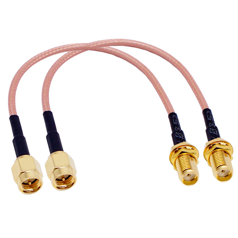 TengKo 2 Pack 6.5'' RG316 SMA Male to SMA Female Coaxial Cable Adapter RF Connecting Cable SMA Male to SMA Female RG316 High Frequency Wire Jumper Coaxial Cable Connector FPV Antenna Extender Cable