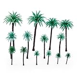 14pcs 1/50 1.9 inch - 6.6 inch Coconut Model Palm Trees Layout Train Scale