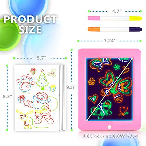Hzran Crazy Disco Neon Light Up Glow BoardDrawing Magic Board
