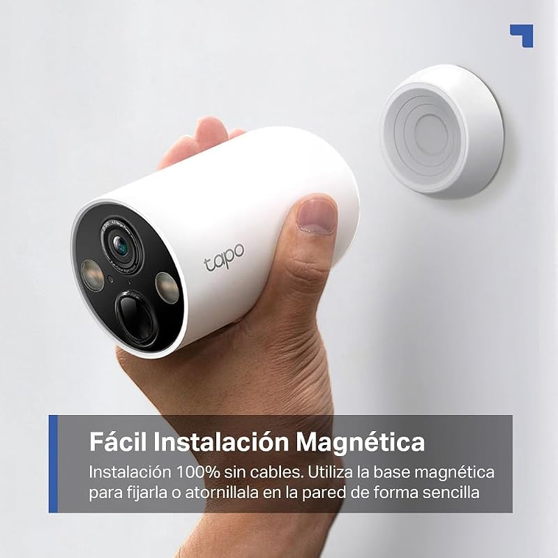 C425(4-Pack)-Cámara vigilancia WiFi Exterior,2KQHD,300 Días de Batería
