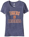 MLB Detroit Tigers Women's 59M Tee, Navy Heather, Large