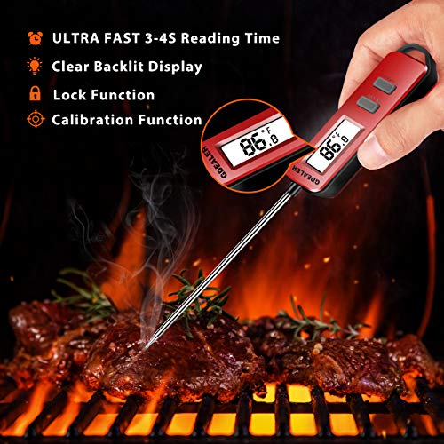 GDEALER Meat Thermometer Digital Instant Read Thermometer Cooking Candy