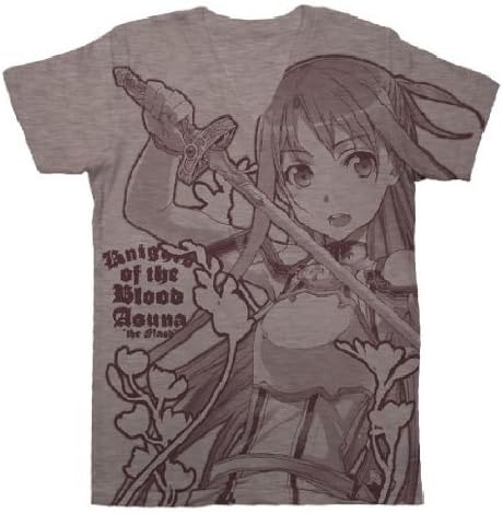 Amazon ソードアート オンライン アスナvネックtシャツ ビンテージヘザーブラウン サイズ L アニメ 萌えグッズ 通販