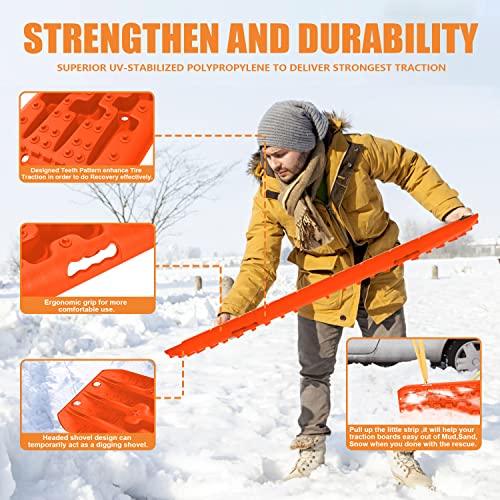 ORCISH 2PCS 42''x12.2'' Large Recovery Traction Boards Offroad, Maxtrax