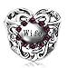 JMQJewelry Wife Heart Love Birthday Birthstone February Purple Womens Beads Charms for Bracelets Wife Husband Christmas Halloween Jewelry 2023