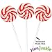 Swipple Pops Petite Swirl Ripple Lollipops - 60-Piece Tub (Red)