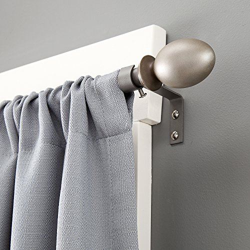 Kenney Baldwin Window Curtain Rod, 28 to 48-Inch, Antique Pewter