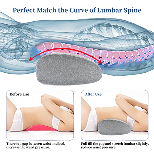 Lumbar Support Pillow for Sleeping Memory Foam Lumbar Stretch Pillow