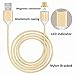 [Upgraded Version] Fantany Magnetic Micro USB Charger Braided Fast Cable, Reversible Detachable Design Cord with LED Indicator Adapter for Android Samsung HTC Huawei Moto LG 3 Ft Gold Mm2