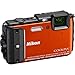 Nikon Coolpix AW130 16.0-Megapixel Waterproof Digital Camera with 5X Optical Zoom NIKKOR ED Wide-Angle Glass Lens, Built-in Wi-Fi, NFC and GPS (Orange)