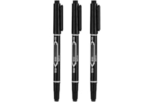 AEIOFU Tattoo Marker Pen & Pencil - Waterproof Skin Marking Fine Point Body Ink - Black, 3PCs Semi Permanent Tattoos