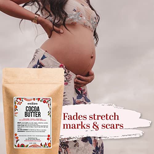 Better Shea Butter Raw Cocoa Butter Unrefined, 100 Pure, Food Grade