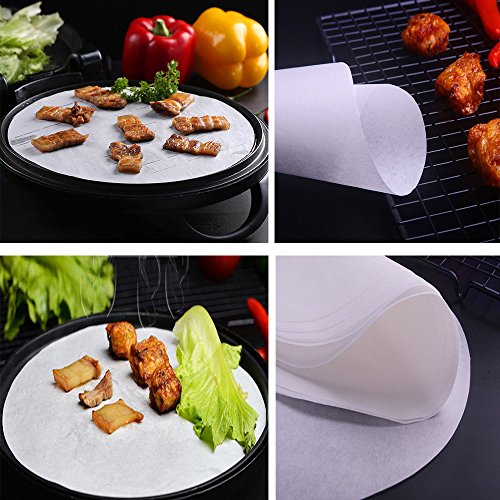 (Set of 200) Parchment Paper 10 inch Diameter Round NonStick Baking Paper Liners Cake Pans