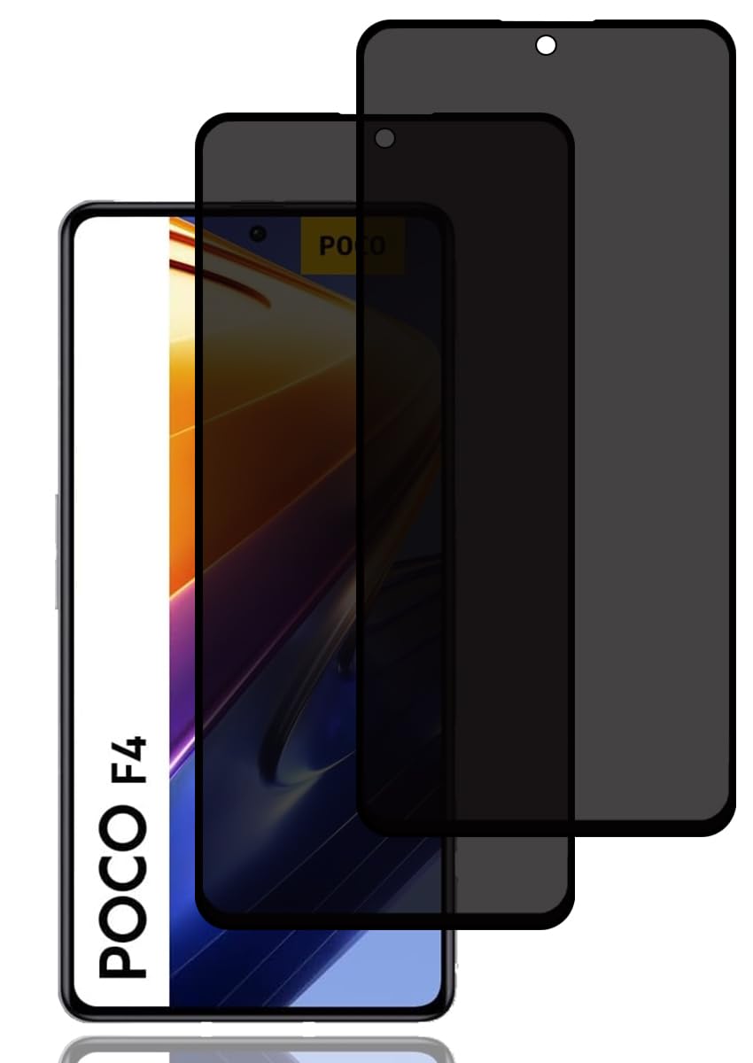 BCHKLAI Privacy Screen Protector for Xiaomi Poco F4 5G [2 Pack], Anti-Spy Tempered Glass Film, 9H Hardness, Anti Scratch, Anti Fingerprint, Bubble-Free, Anti-Spy Screen Protector for Xiaomi Poco F4