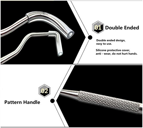 KAWIHEN Professional Dental Tarter Scraper and Remover Set | Tools Scraper Picks Tooth Stains Remover |Double Header(2 PCS)