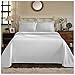 Superior 100% Cotton Medallion Bedspread with Shams, All-Season Premium Cotton Matelassé Jacquard Bedding, Quilted-look Floral Medallion Pattern - King, White