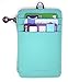 ID Card Holder Wallet With Landyard and Zipper Badge Case Genuine Leather for Women (Mint)