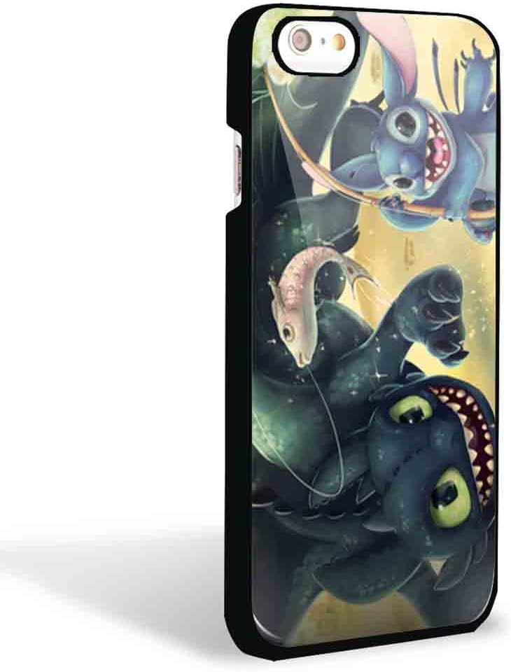 Stitch and Toothless Fishing for Iphone and Samsung Galaxy Case (iPhone 6 Black)