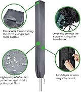 PATIO PLUS Large Rotary Washing Line Cover 16x16x180cm Green 600D PVC view 2