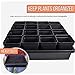 Square Nursery Pots Seed Starting Kit - 64 Seed Starting Pots and 4 Plastic Plant Trays | Plastic Plant Pots Bulk with Seed Tray | Seed Starter Pots and Seedling Starter Tray -by Mr Sprout