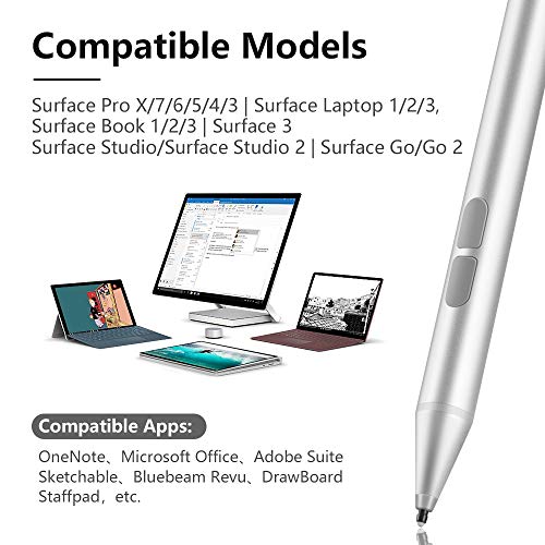 Active Pen for Microsoft Surface, 4 Pen Tips, Certified Stylus