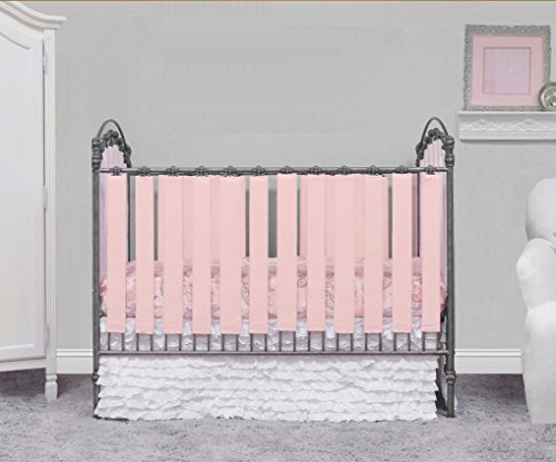 Pure Safety Vertical Crib Liners in Blush Cotton 24 Pack