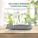 Bamboo Charcoal Air Purifying Bag (4 Pack Come with 4 Hooks), 200g Natural Air Purifying Bags, Activated Charcoal Odor Eliminators Charcoal Bags, Home and Car Air Purifier, Closet Freshener